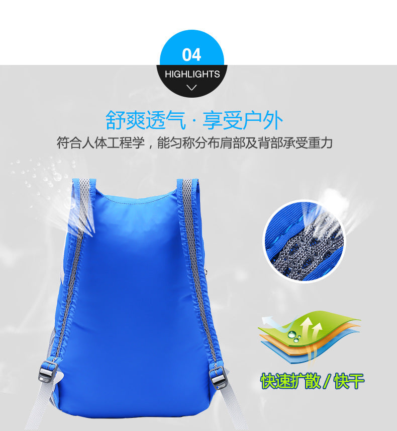 Lightweight waterproof Nylon Foldable Backpack