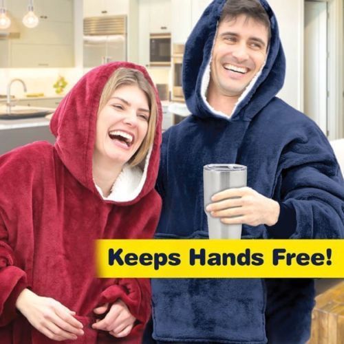 One Size Blanket Sweatshirt Hoodie Ultra Plush Soft & Warm
