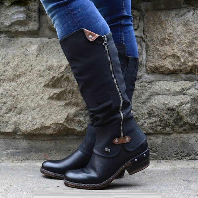 New Style Women Western Cowboy Knee Boots