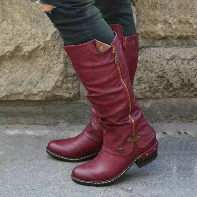New Style Women Western Cowboy Knee Boots