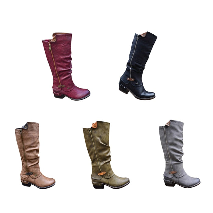 New Style Women Western Cowboy Knee Boots